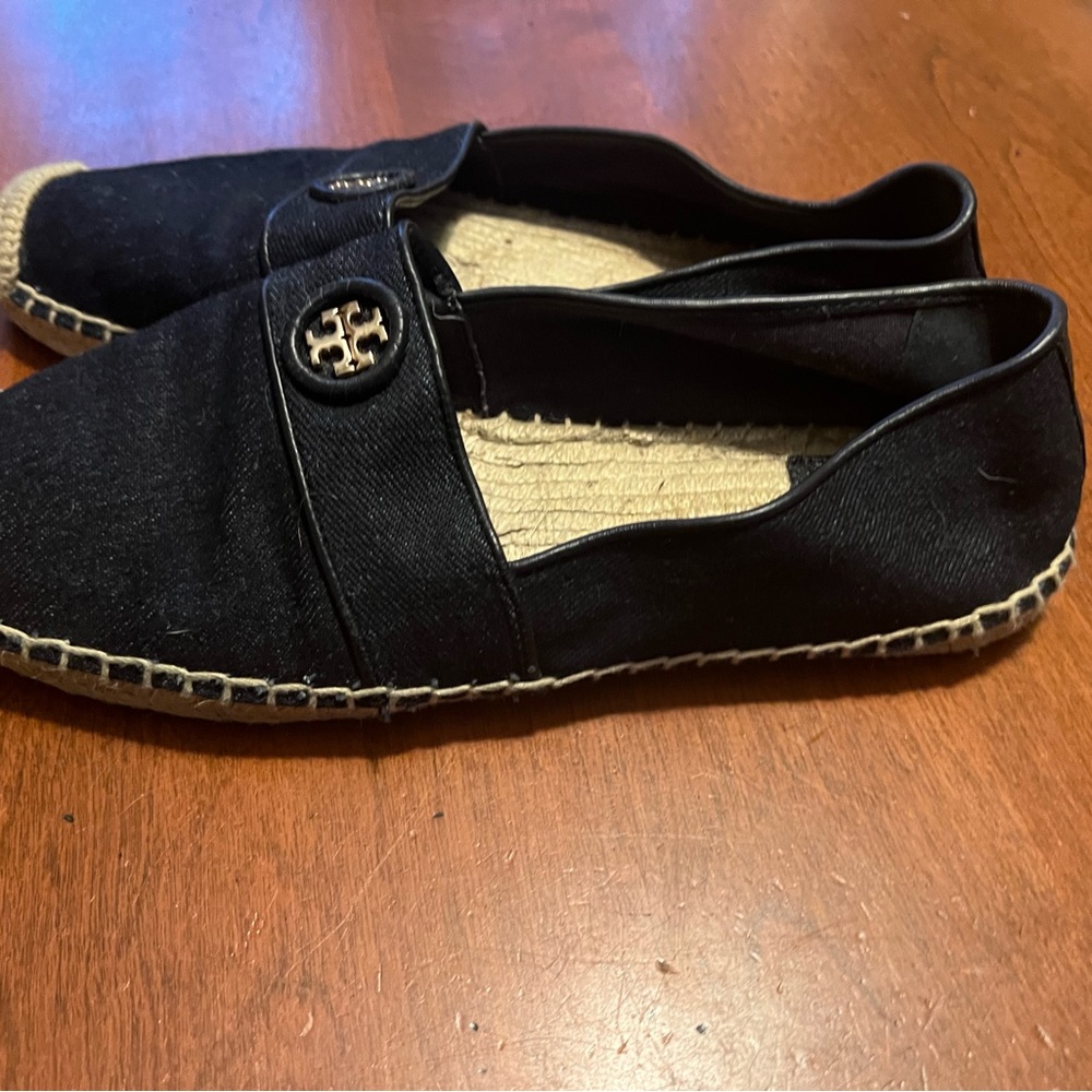 Tory Burch espadrilles dark navy denim 9 - Picture 5 of 9